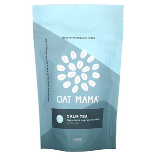 Oat Mama, Calm Tea, Kamille Lavendelbloem, Cafeïnevrij, 14 theezakjes, 32 g