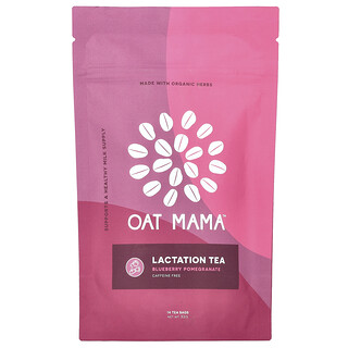 Oat Mama, чай для грудного вигодовування, лохина й гранат, без кофеїну, 14 чайних пакетиків, 32 г