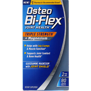 Отзывы о Остео Би Флекс, Joint Health, Triple Strength + Magnesium, 80 Coated Tablets