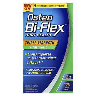 Osteo Bi-Flex, Suplemento para promover la salud de las articulaciones, Triple concentración, 120 comprimidos recubiertos