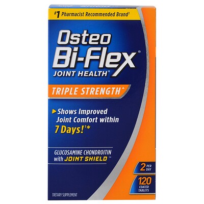 Osteo Bi-Flex Glucosamine Chondroitin with 5-Loxin Advanced Joint Care, Утроенная сила, 120 каплетов