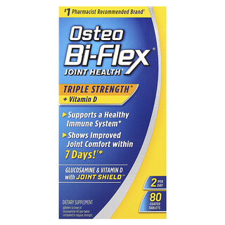 Osteo Bi-Flex, Saúde das Articulações, Tripla Potência com Vitamina D, 80 Comprimidos Revestidos