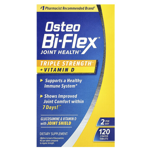 Osteo Bi-Flex, Joint Health + Vitamin D, Triple Strength, Gelenkgesundheit + Vitamin D, dreifache Wirkstärke, 120 beschichtete Tabletten