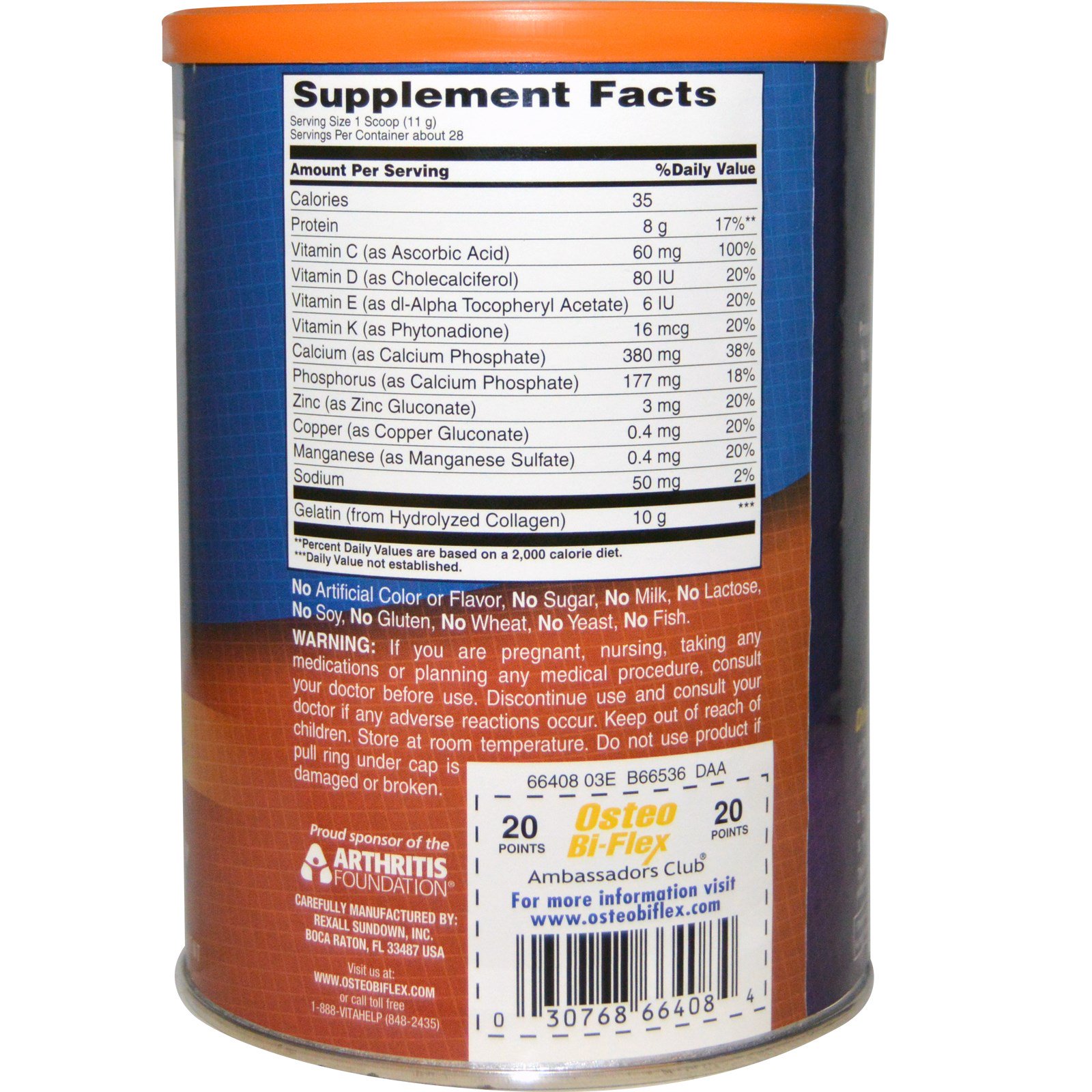 Osteo BiFlex, NutraJoint Drink Mix, with Gelatin, Unflavored, 11 oz (312 g) iHerb