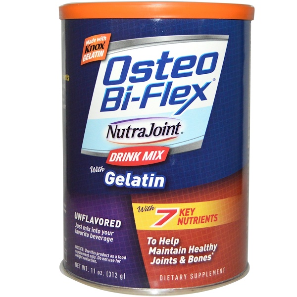 Osteo Bi-Flex, NutraJoint Drink Mix with Gelatin, Unflavored, 11 oz (312 g) (Discontinued Item) 