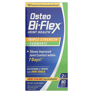 Osteo Bi-Flex, Joint Health，三倍强度 + 姜黄，80 片包衣片剂