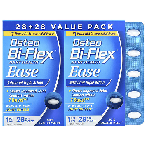Osteo Bi-Flex, Joint Health, Ease, Advanced Triple Action, 2 Pack, 28 Mini Tablets Each
