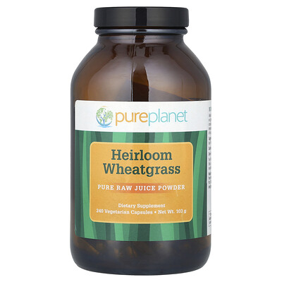 Product Image for Pure Planet, Heirloom Wheatgrass, 240 Vegetarian Capsules