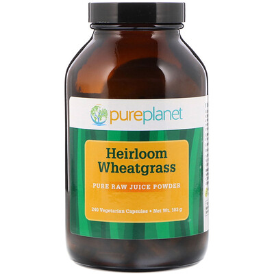 

Pure Planet Heirloom Wheatgrass, 240 Vegetarian Capsules