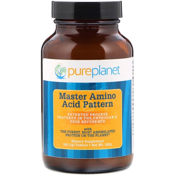 Pure Planet Master Amino Acid Pattern 1000 Mg 100 Tablets Iherb