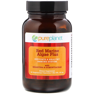 Pure Planet Red Marine Algae Plus, 90 вегетарианских капсул