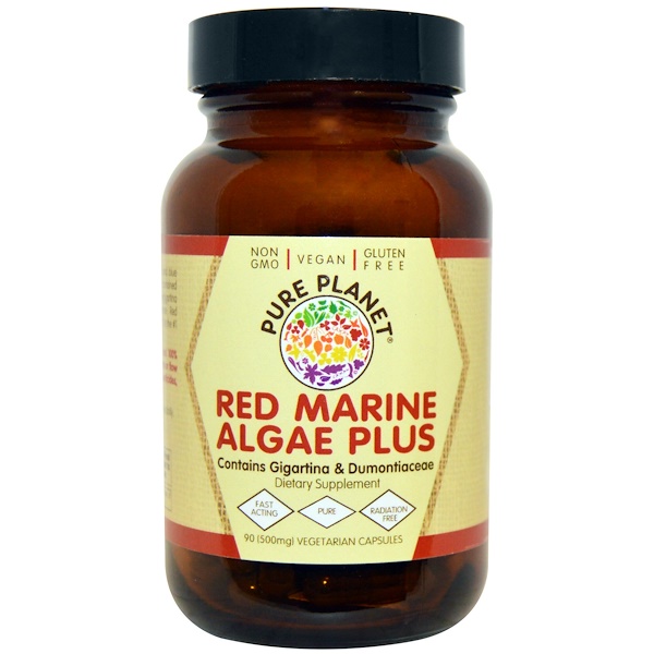 Pure Red Marine Algae Plus, 500 mg, 90 Veggie Caps