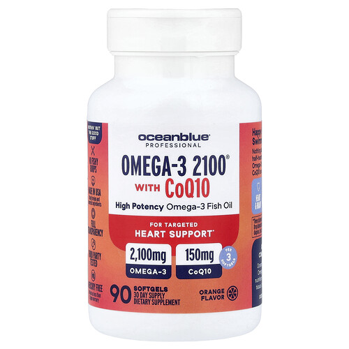 Oceanblue Professional, Omega-3 2100® with CoQ10, Orange, 90 Softgels