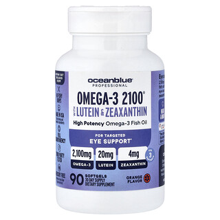 OceanBlue, Omega-3 2100® with Lutein & Zeaxanthin, Orange, 90 Softgels