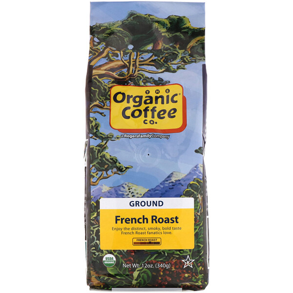 Organic Coffee Co., フレンチロースト、粉コーヒー、340g（12オンス）