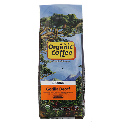 

Organic Coffee Co. Gorilla Decaf, молотый кофе без кофеина, 340 г