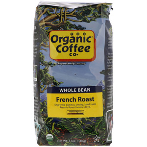 Отзывы о Органик Коффее Ко, French Roast, Whole Bean Coffee, 12 oz (340 g)