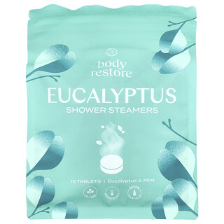 Body Restore, Vapeurs de douche, Eucalyptus, 15 comprimés, 398 g