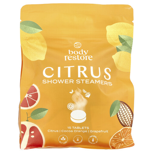 Body Restore, Shower Steamers, Dusch-Steamer, Zitrus, 15 Tabletten, 13,2 oz