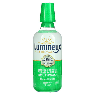 

Lumineux Oral Essentials Certified Non-Toxic Clean & Fresh Mouthwash Mint 16 fl oz (473 ml)