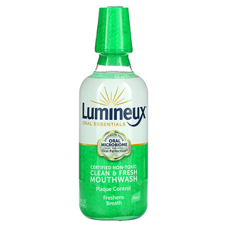 Lumineux Oral Essentials, Сертифицированный нетоксичный чистый и свежий ополаскиватель для полости рта, мята, 473 мл (16 жидк. Унций)