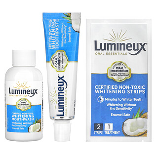 Lumineux Oral Essentials, Fitas de Clareamento, 28 Fitas + Enxaguante Bucal e Creme Dental Grátis, 28 Fitas