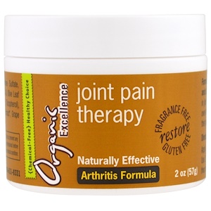 Отзывы о Органик Экселленс, Joint Pain Therapy, Arthritis Formula, Fragrance Free, 2 oz (57 g)
