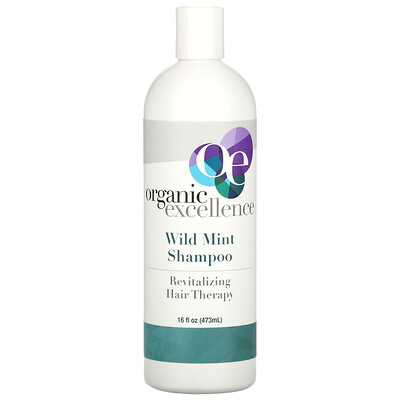 Organic Excellence Shampoo Revitalizing Hair Therapy Wild Mint 16 fl oz (473 ml)