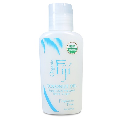 Organic Fiji 有機,冷壓榨椰子油,不含香料,3盎司(89毫升)