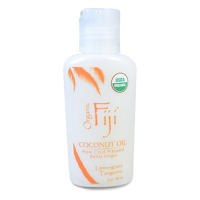 Organic Fiji 有機原油,冷壓椰子油,檸檬香桔,3盎司(89毫升)
