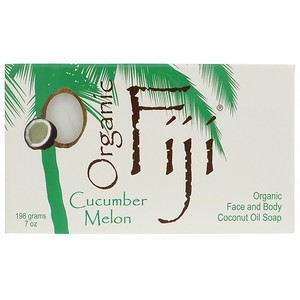 Отзывы о Органик Фиджи, Organic Face and Body Coconut Oil Soap Bar, Cucumber Melon, 7 oz (198 g)