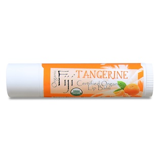 Organic Fiji, Сертифицированный органический бальзам для губ, с мандарином, 0,15 унции (4,25 г)