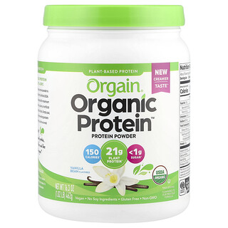 Orgain, Proteína orgánica en polvo, a base de plantas, Vainilla, 462 lb (1,02 lb)
