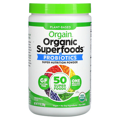 

Orgain Organic Plant-Based Superfoods + Probiotics Original 9.9 oz (280 g)