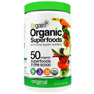Orgain, Органические суперпродукты, суперпитание "все в одном", оригинальный вкус, 0,62 фунта (280 г)