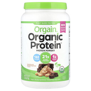 Orgain, Organic Protein Powder Plant Based, Chocolate Peanut Butter, 2.03 lb (920 g)