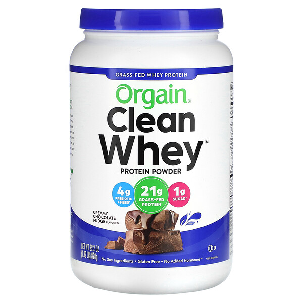 Orgain, GrassFed Whey Protein, Clean Whey Protein Powder, Creamy
