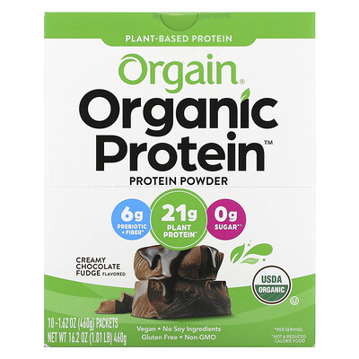

Orgain, Organic Protein Powder, Creamy Chocolate Fudge, 1.62 oz (46 g)