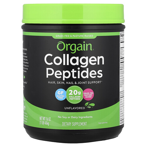 Orgain Collagen Peptides, Unflavored, 1 lb (454 g)