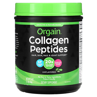 Orgain, Péptidos de colágeno, Sin sabor, 454 g (1 lb)