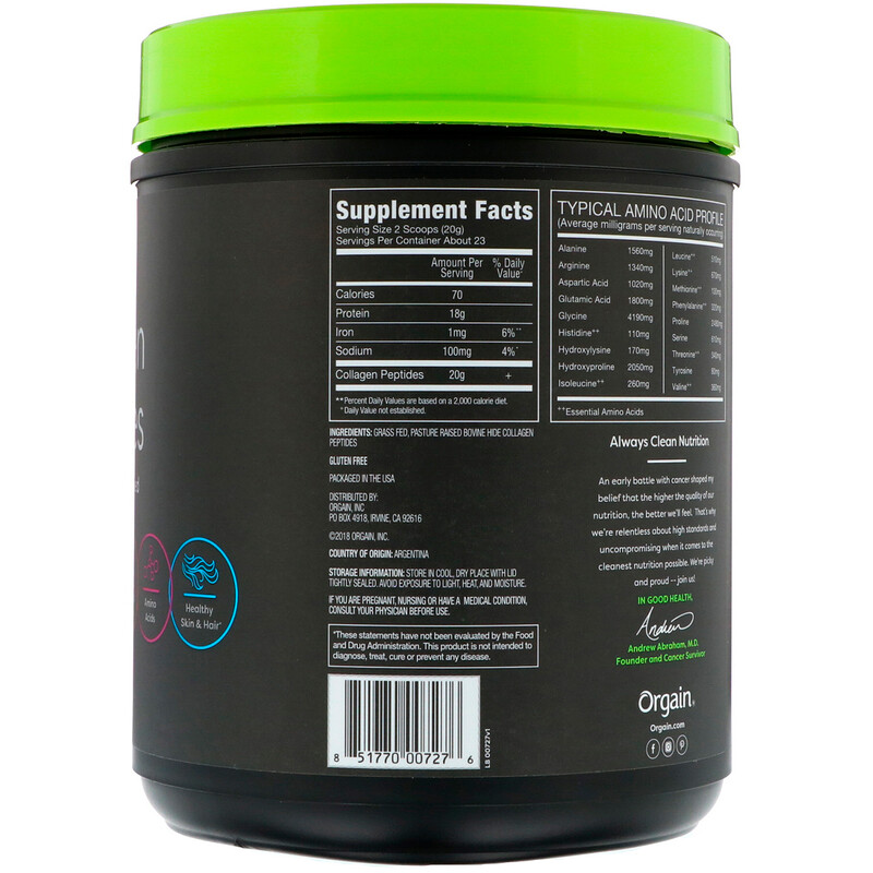 orgain collagen peptides como se toma