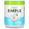 أورغين, Simple, Organic Plant Protein Powder, Vanilla, 1.25 lb (567 g)