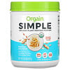 Оргаин, Simple, органический растительный протеиновый порошок, арахисовая паста, 567 г (1,25 фунта)