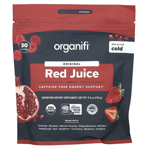 Organifi Original Red Juice, Caffeine Free, 9.5 oz (270 g)