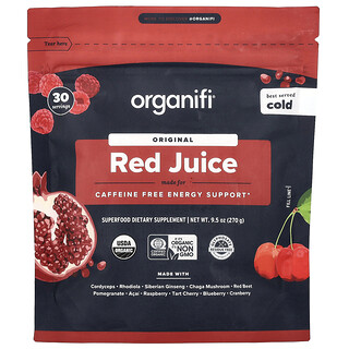 Organifi, Origineel rood sap, cafeïnevrij, 9,5 oz (270 g)