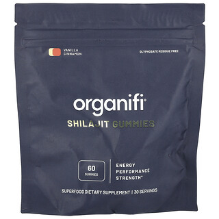 Organifi, Shilajit Gummies, Vanila Cinnamon, 60 Gummies