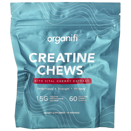 Organifi Creatine Chews™, Cherry, 60 Gummies