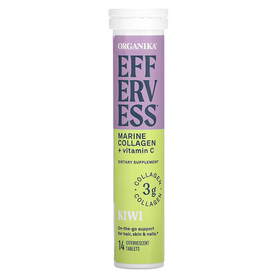

Organika Effervness Marine Collagen + Vitamin C Kiwi 14 Effervescent Tablets