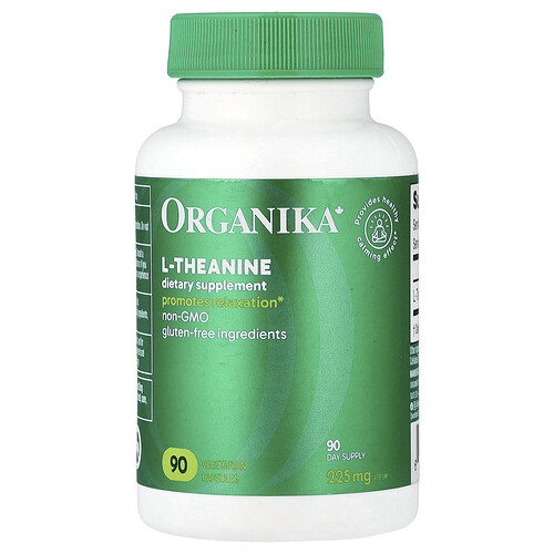 Organika, L-Theanine, L-Theanin, 225 mg, 90 pflanzliche Kapseln