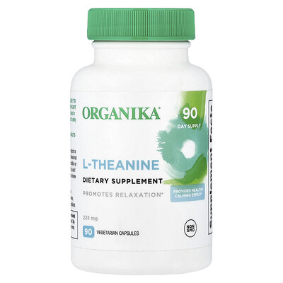 Product Image for Organika, L-Theanine, 225 mg, 90 Vegetarian Capsules